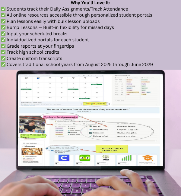 The Savvy Homeschool Digital Planner Template