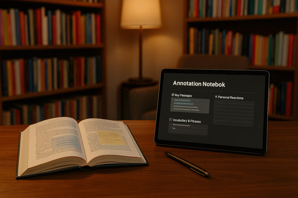 How We Annotate Novels Without Writing in the Book (Perfect for Middle & High School Students!)